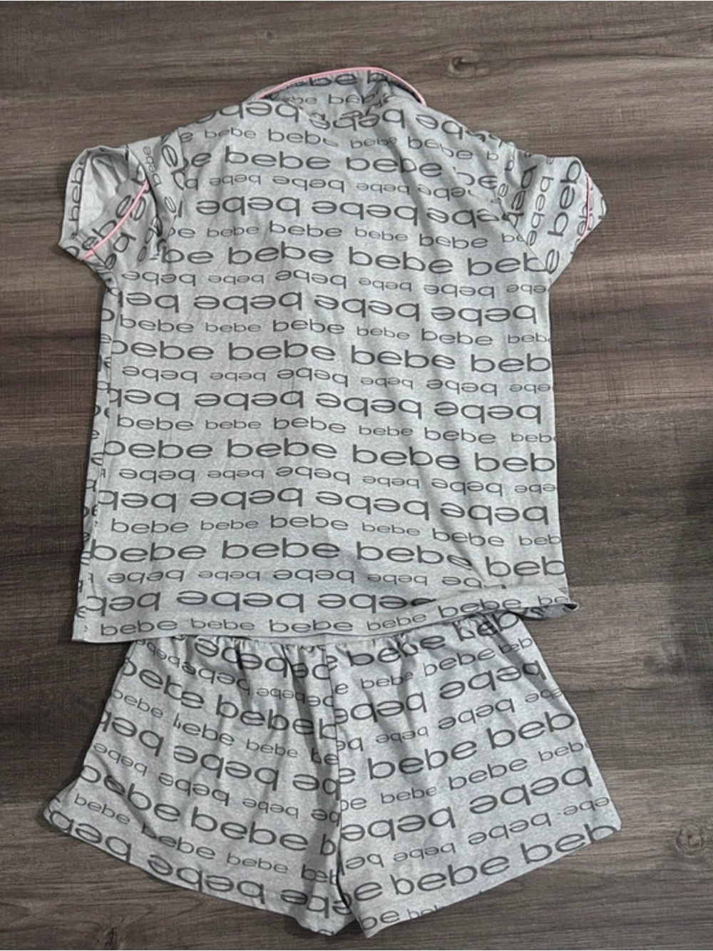 BEBE Gray & Pink Pajama Set - Picture 4 of 4